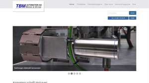 Website TBM Automation AG, Motion & Drives